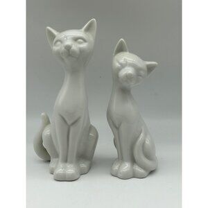 Otagirl Lot of 2 White Siamese Cats